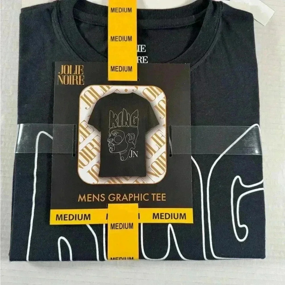 Jolie Noire Men's Black History Graphic Print Short Sleeve Medium Crewneck Tee - Picture 2 of 5